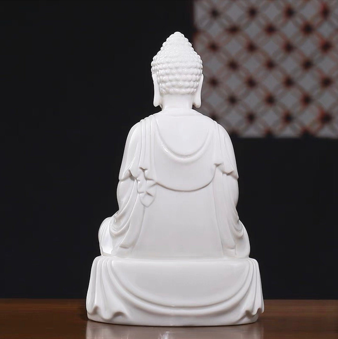 Handmade Ceramic Buddha Statue | Gautama Sakyamuni Buddha Ornaments | Dhyana Mudra | Mindful Gift | Meditation