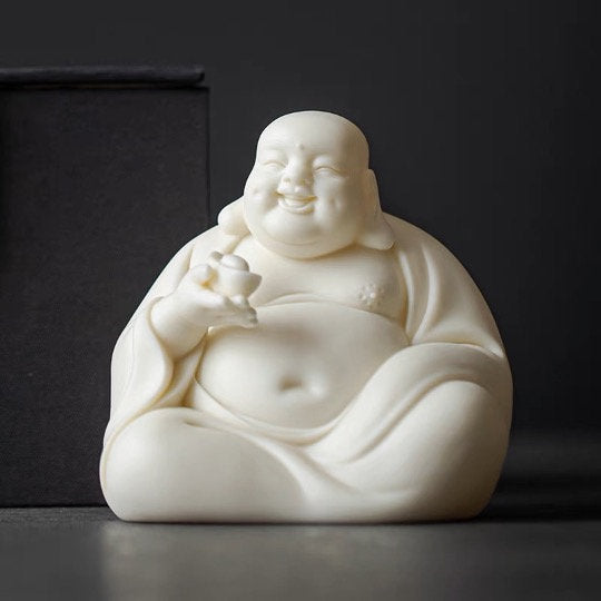 Ceramic Laughing Budda Statue | Spiritual Religion | Gifting for him or her | Good luck and Happiness | Budai | Happy Buddha