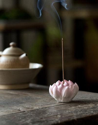 Meditation Ceramic Lotus Incense Stick Holder | Peace Serenity Tranquility Calmness | Spirituality & Religion | Meditation | Yoga Practise