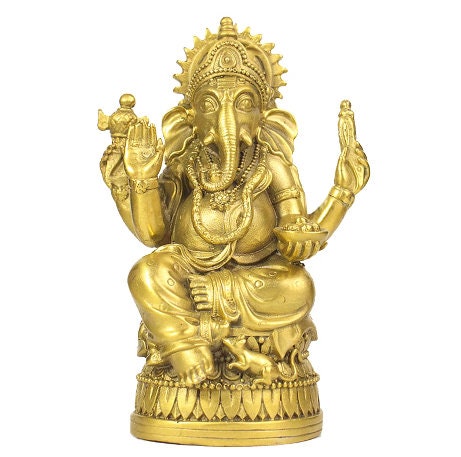 Pure Brass Ganesha Statue | Religion and Spiritual | Meditation | Buddha Statue Decoration | Lord of Obstacles