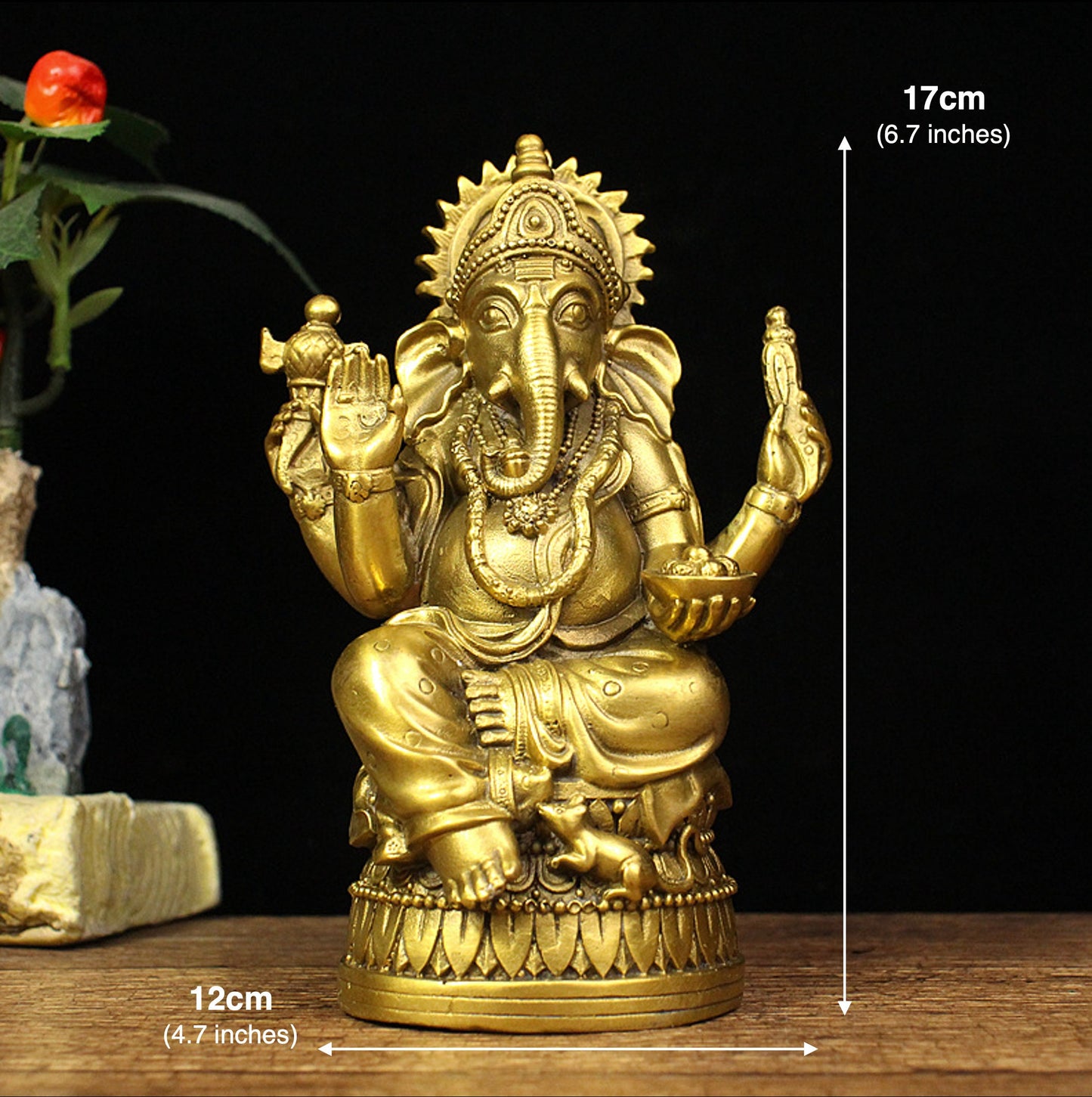 Pure Brass Ganesha Statue | Religion and Spiritual | Meditation | Buddha Statue Decoration | Lord of Obstacles